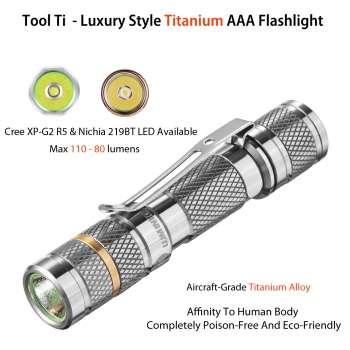 Lumintop Tool Ti подарочный фонарь брелок наключник на ААА из титана